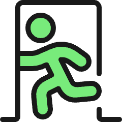 Safety Exit Door Icon from Ultimate Colors Set