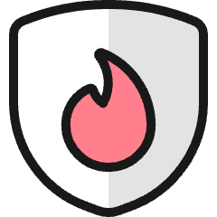 Safety Fire Shield Icon from Ultimate Colors Set