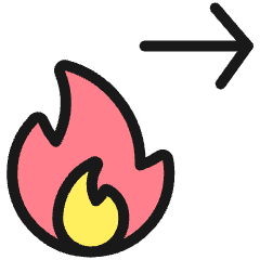Safety Flame Right Icon from Ultimate Colors Set