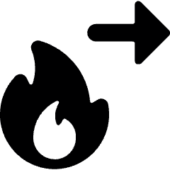 Safety Flame Right Icon from Ultimate Bold Set