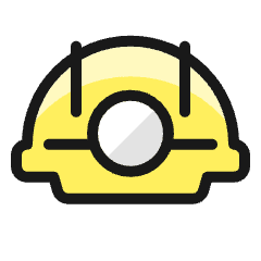 Safety Helmet Mine Icon from Ultimate Colors Set