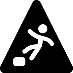 Safety Warning Cliff Icon from Ultimate Bold Set