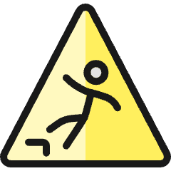 Safety Warning Cliff Icon from Ultimate Colors Set