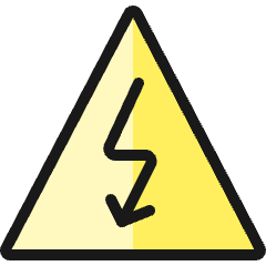 Safety Warning Electricity Icon from Ultimate Colors Set
