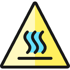 Safety Warning Heat Icon from Ultimate Colors Set