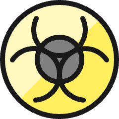 Safety Warning Radioactive Icon from Ultimate Colors Set