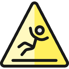 Safety Warning Slippery Icon from Ultimate Colors Set