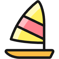Sailing Boat 1 Icon from Ultimate Colors Set