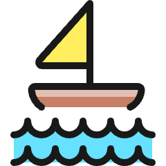 Sailing Boat Water Icon from Ultimate Colors Set