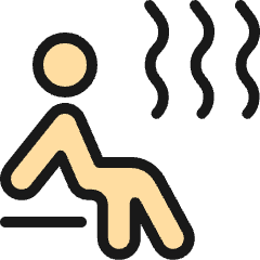 Sauna Heat Person Icon from Ultimate Colors Set