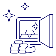 Money Safe Open 4 Illustration from UX Line Set