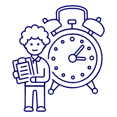 Work Alarm 3 Illustration from UX Line Set