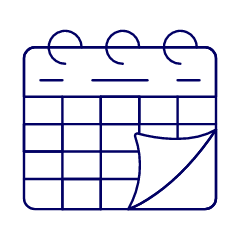 Work Calendar Illustration from UX Line Set