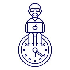 Work Clock 3 Illustration from UX Line Set