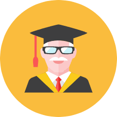Old Student Icon from Kameleon Colors Set