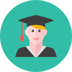 Student Woman 1 Icon from Kameleon Colors Set