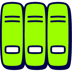 Book Library Icon from Stickies Duo Set