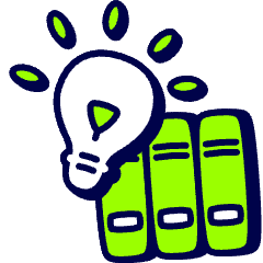 Library Research Icon from Stickies Duo Set