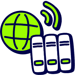 Online Library Icon from Stickies Duo Set