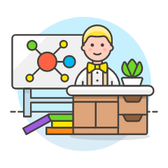 Chemistry Teacher 4 Illustration from UX Colors Set