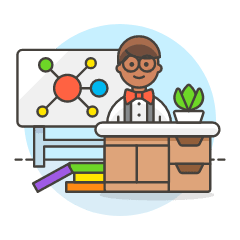 Chemistry Teacher 5 Illustration from UX Colors Set