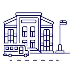 Elementary School Illustration from UX Line Set