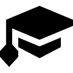 Graduation Cap Icon from Sharp Solid Set