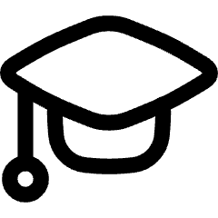 Graduation Cap Icon from Flex Line Set