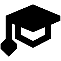 Graduation Cap Icon from Sharp Remix Set