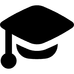 Graduation Cap Icon from Flex Solid Set