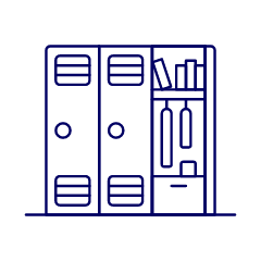 Locker Room Illustration from UX Line Set