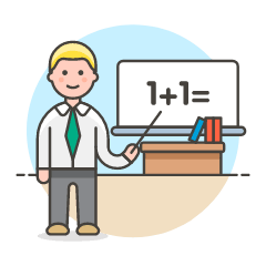 Math Teacher 1 Illustration from UX Colors Set