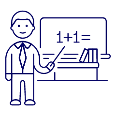 Math Teacher 1 Illustration from UX Line Set