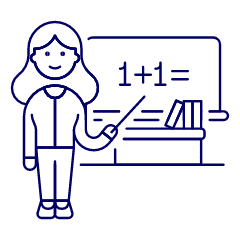 Math Teacher 2 Illustration from UX Line Set