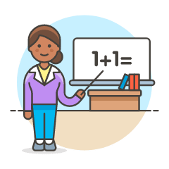 Math Teacher 4 Illustration from UX Colors Set