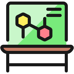 School Board Chemistry Icon from Ultimate Colors Set
