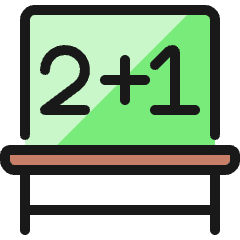 School Board Maths Icon from Ultimate Colors Set