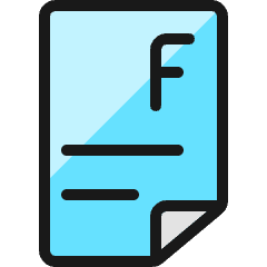School Exam F Fail Icon from Ultimate Colors Set