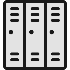 School Locker Closed Icon from Ultimate Colors Set