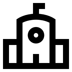 School Icon from Sharp Line Set