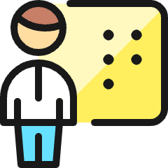 School Teacher Braille Icon from Ultimate Colors Set
