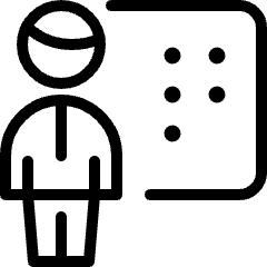 School Teacher Braille Icon from Ultimate Light Set