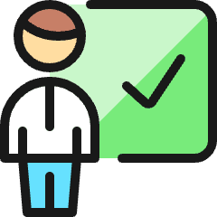 School Teacher Correct Icon from Ultimate Colors Set