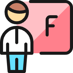 School Teacher F Icon from Ultimate Colors Set