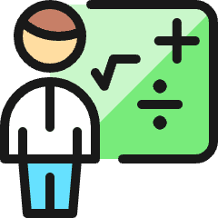 School Teacher Maths Icon from Ultimate Colors Set
