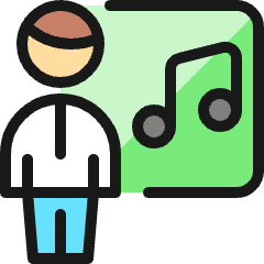 School Teacher Music Icon from Ultimate Colors Set
