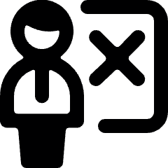 School Teacher Wrong Icon from Ultimate Bold Set