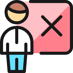 School Teacher Wrong Icon from Ultimate Colors Set