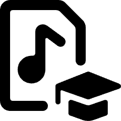 School Test Musical Icon from Ultimate Bold Set