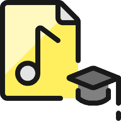 School Test Musical Icon from Ultimate Colors Set
